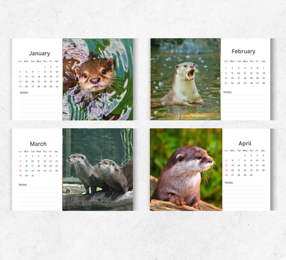 Otter Desk Calendar 2026-2027