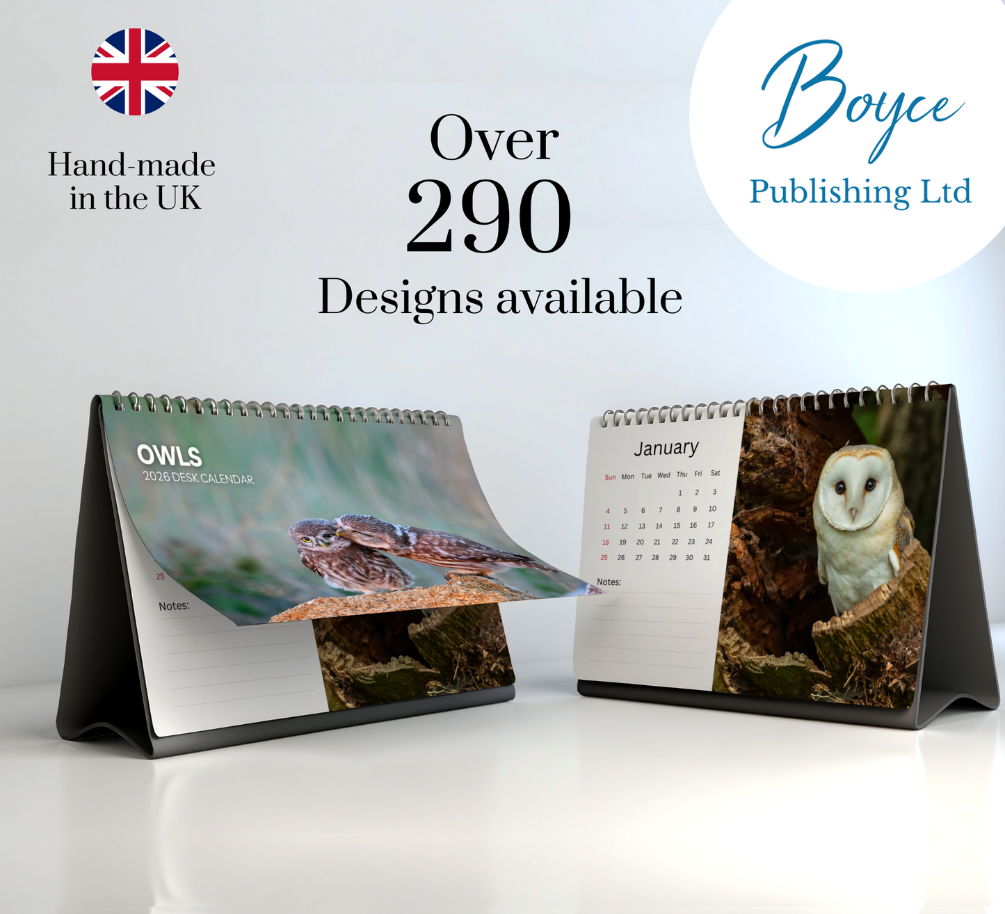 Owl Desk Calendar 2026-2027