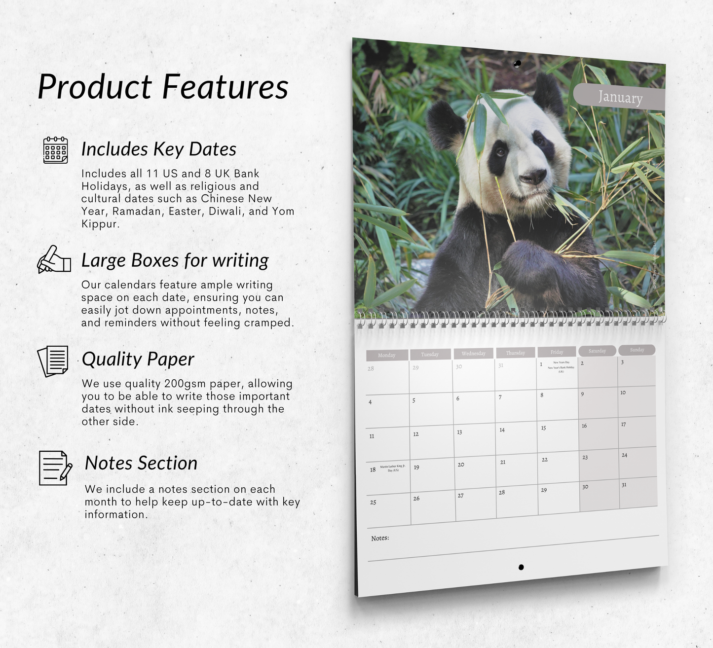 Panda Calendar 2027
