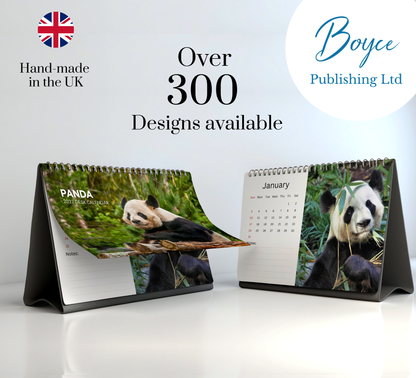 Panda Desk Calendar 2027-2028