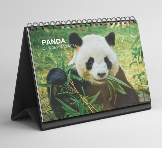 Panda Desk Calendar 2026-2027