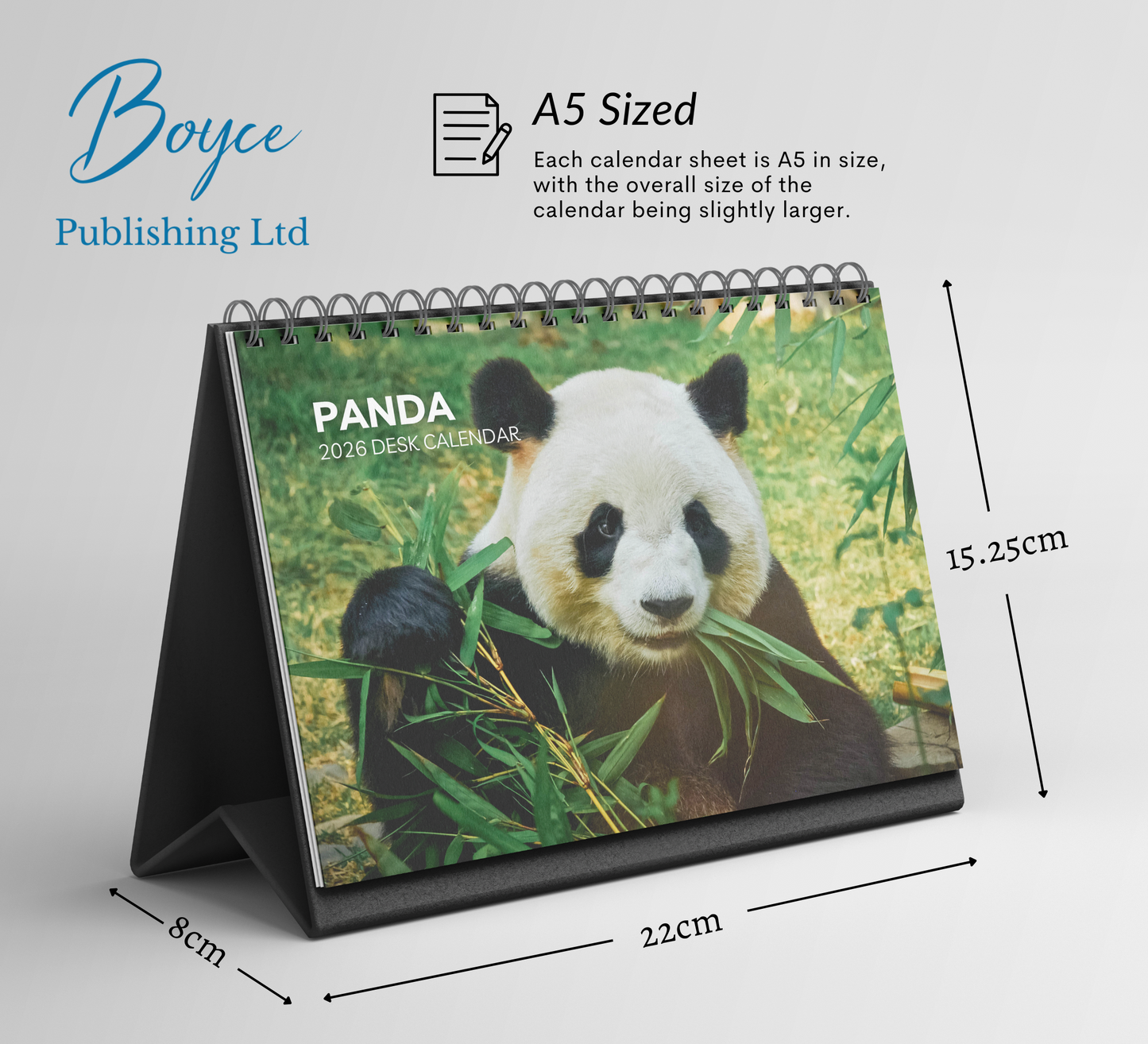 Panda Desk Calendar 2026-2027