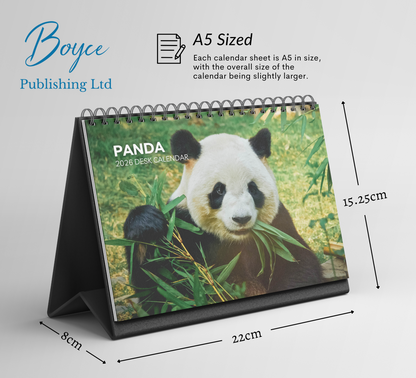 Panda Desk Calendar 2026-2027