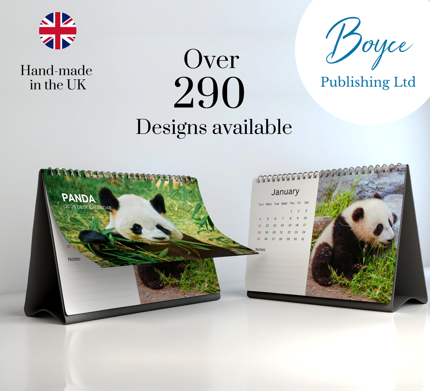 Panda Desk Calendar 2026-2027