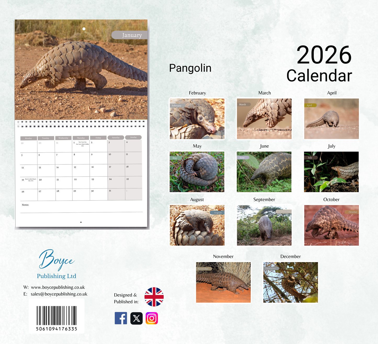 Pangolin Calendar 2026