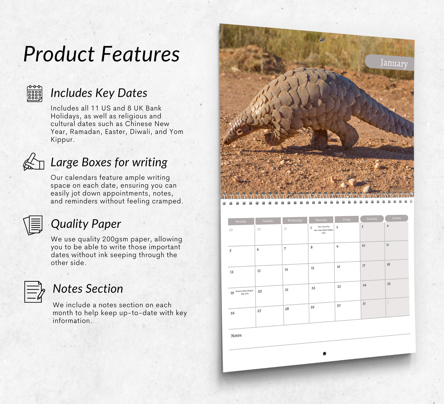 Pangolin Calendar 2026