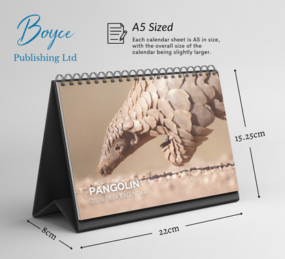Pangolin Desk Calendar 2026-2027