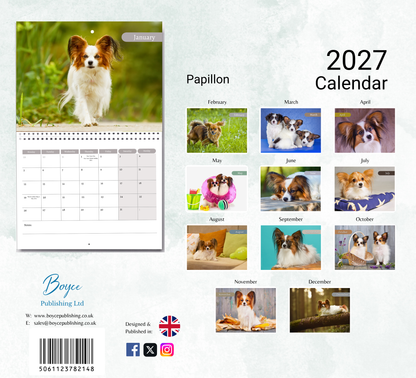 Papillon Calendar 2027