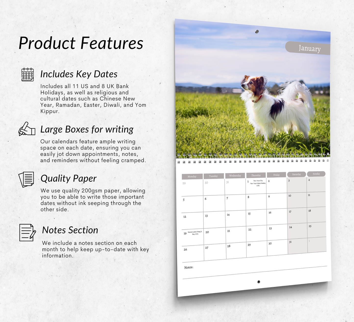 Papillon Calendar 2026