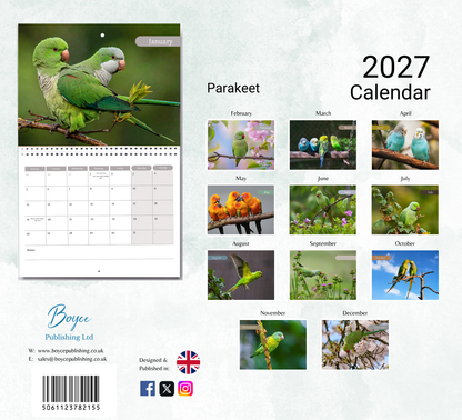 Parakeet Calendar 2027