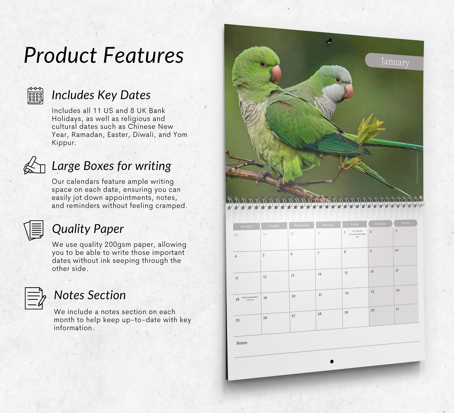 Parakeet Calendar 2027