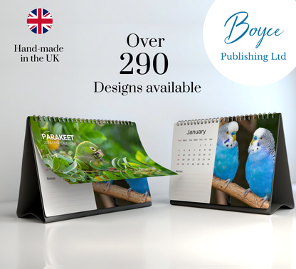 Parakeet Desk Calendar 2026-2027