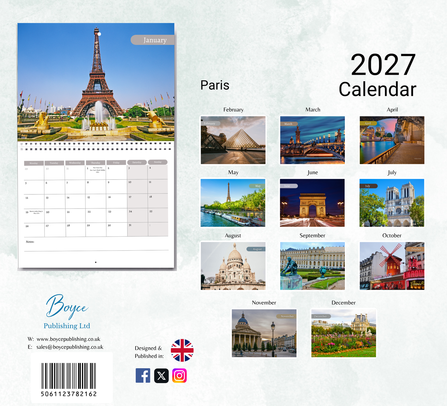 Paris Calendar 2027