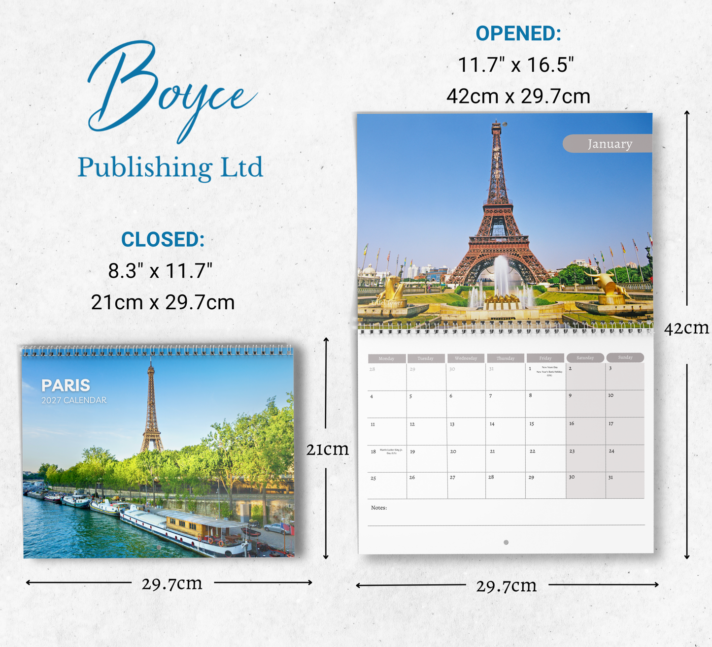 Paris Calendar 2027