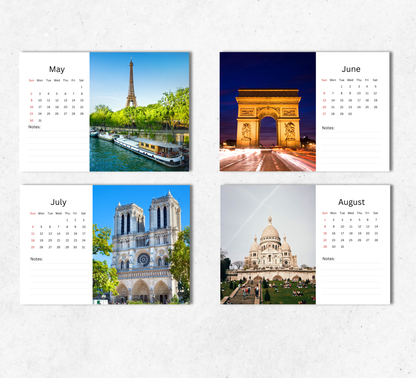 Paris Desk Calendar 2027-2028