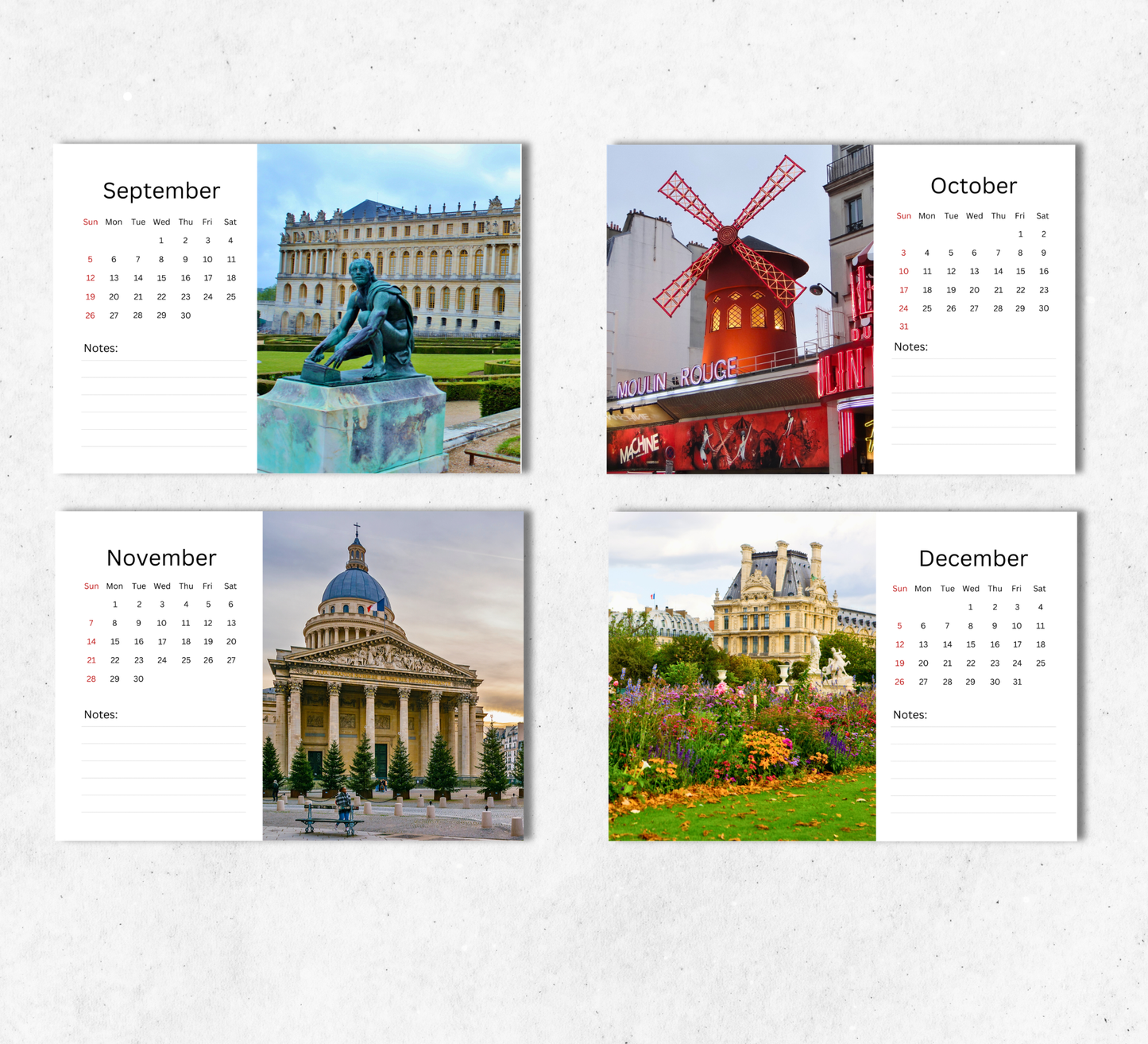 Paris Desk Calendar 2027-2028