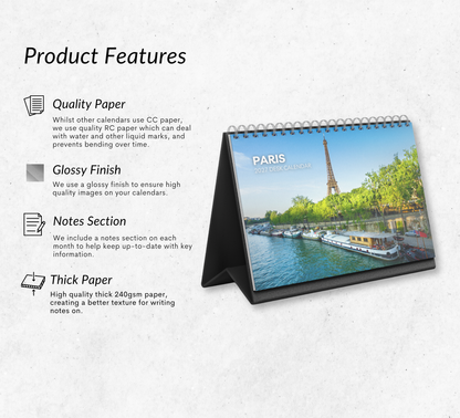 Paris Desk Calendar 2027-2028