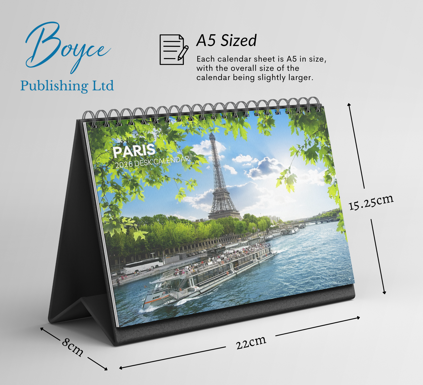 Paris Desk Calendar 2026-2027