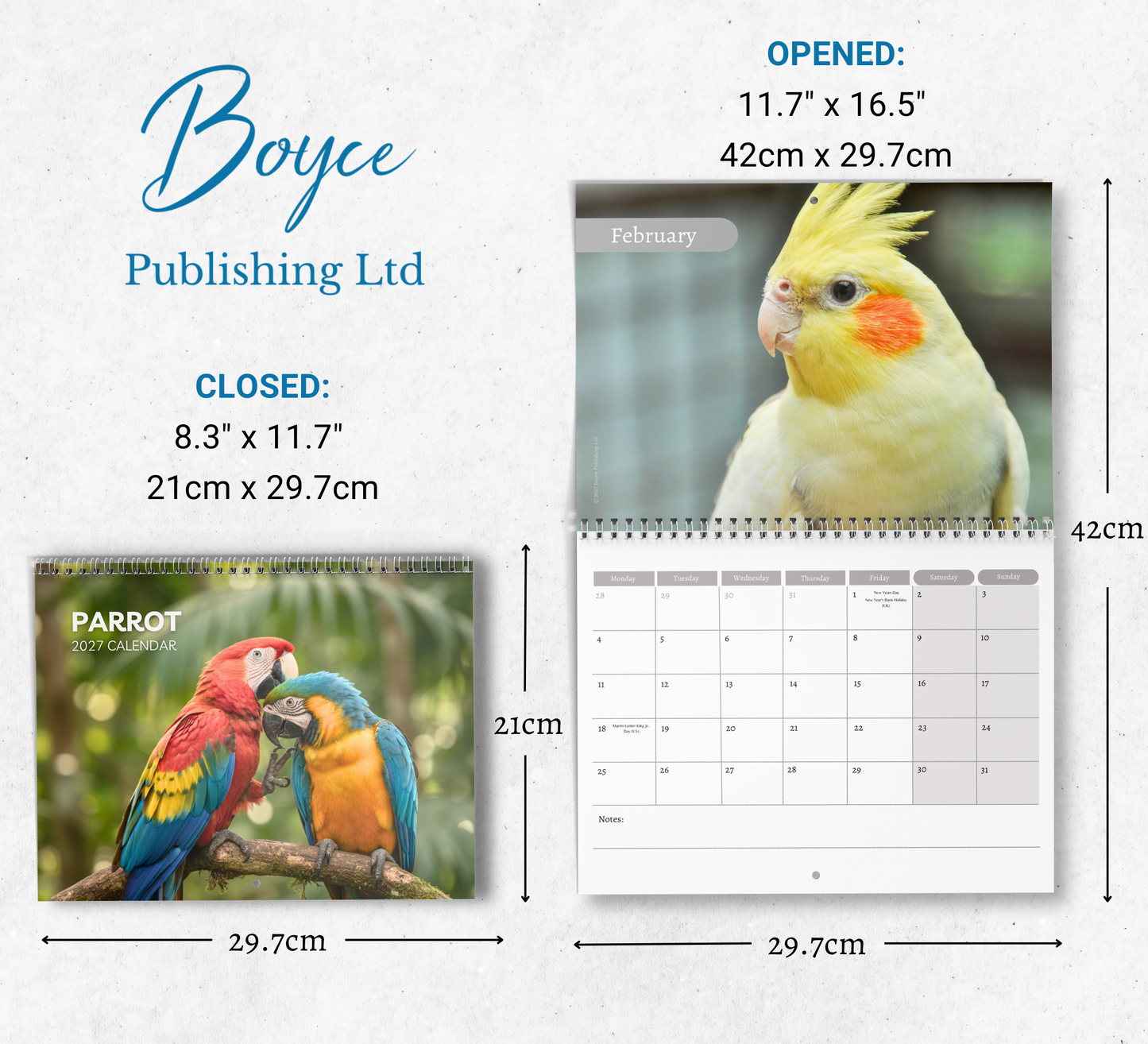 Parrot Calendar 2027