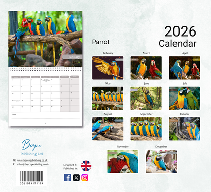 Parrot Calendar 2026