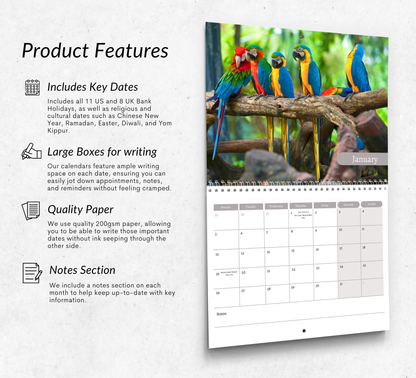 Parrot Calendar 2026