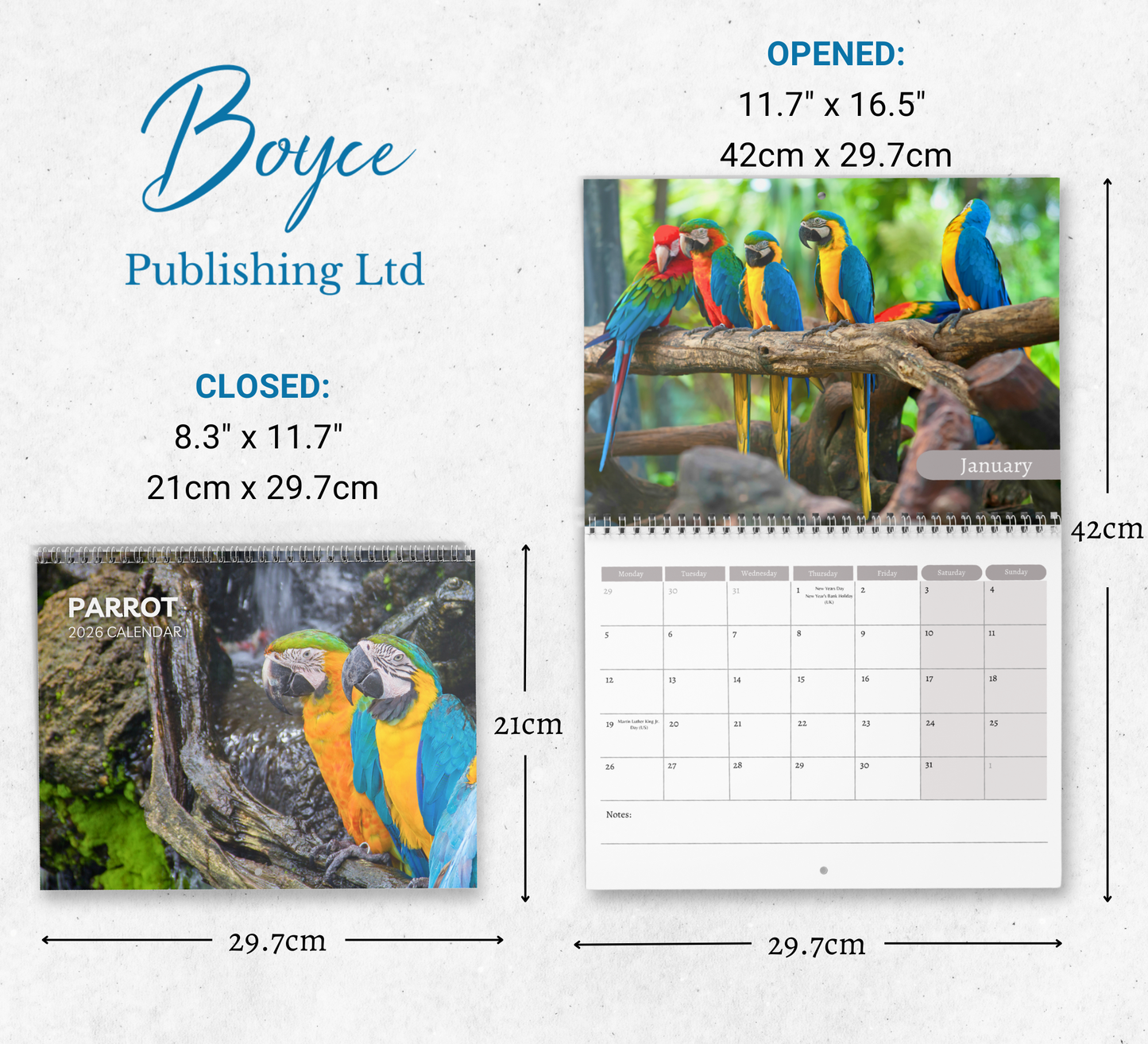 Parrot Calendar 2026