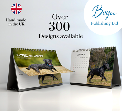 Patterdale Terrier Desk Calendar 2027-2028