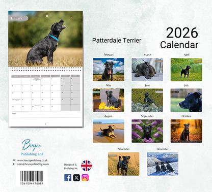 Patterdale Terrier Calendar 2026