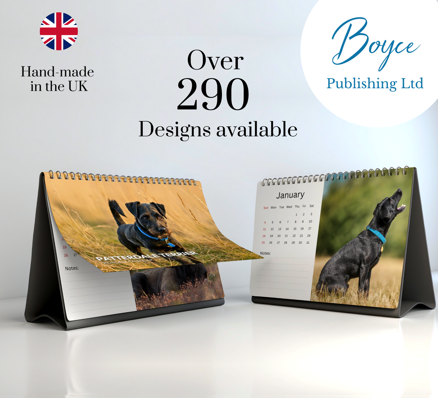 Patterdale Terrier Desk Calendar 2026-2027