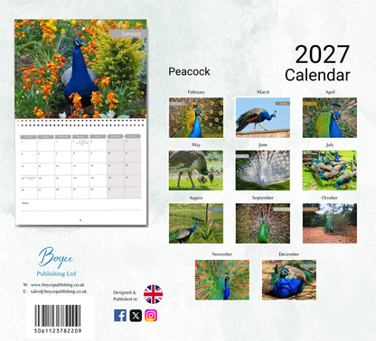 Peacock Calendar 2027