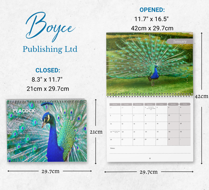 Peacock Calendar 2026