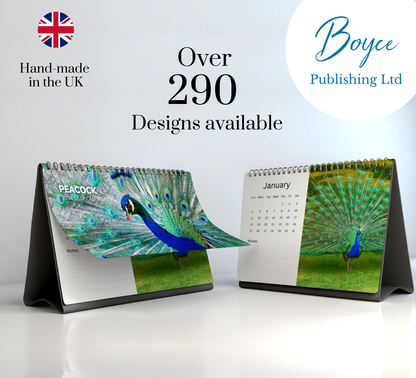Peacock Desk Calendar 2026-2027