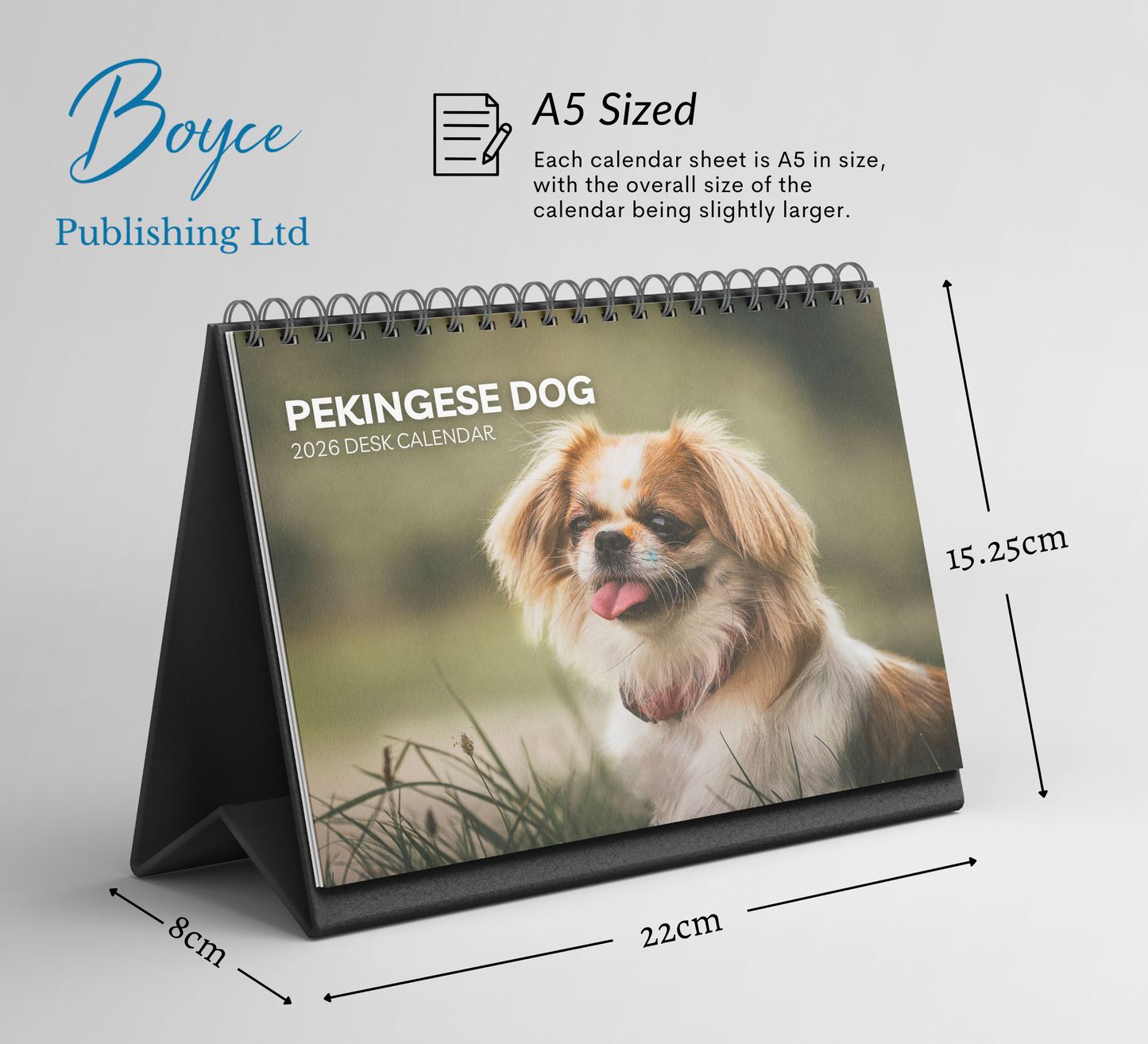 Pekingese Dog Desk Calendar 2026-2027