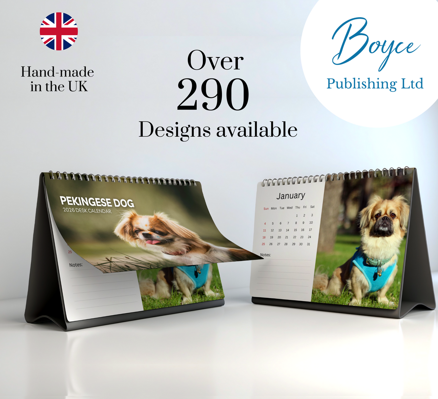 Pekingese Dog Desk Calendar 2026-2027