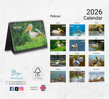Pelican Desk Calendar 2026-2027