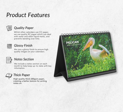Pelican Desk Calendar 2026-2027