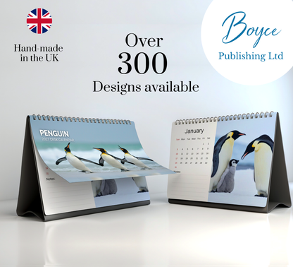 Penguin Desk Calendar 2027-2028