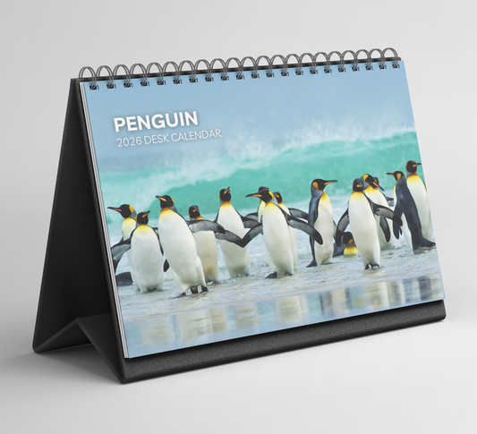 Penguin Desk Calendar 2026-2027
