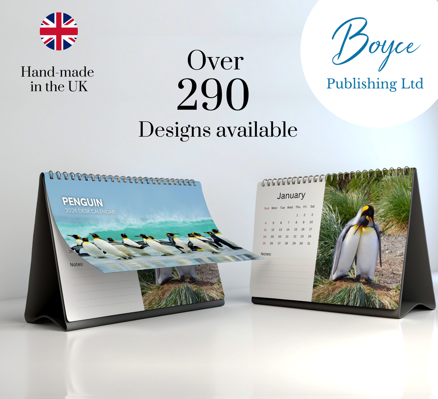 Penguin Desk Calendar 2026-2027