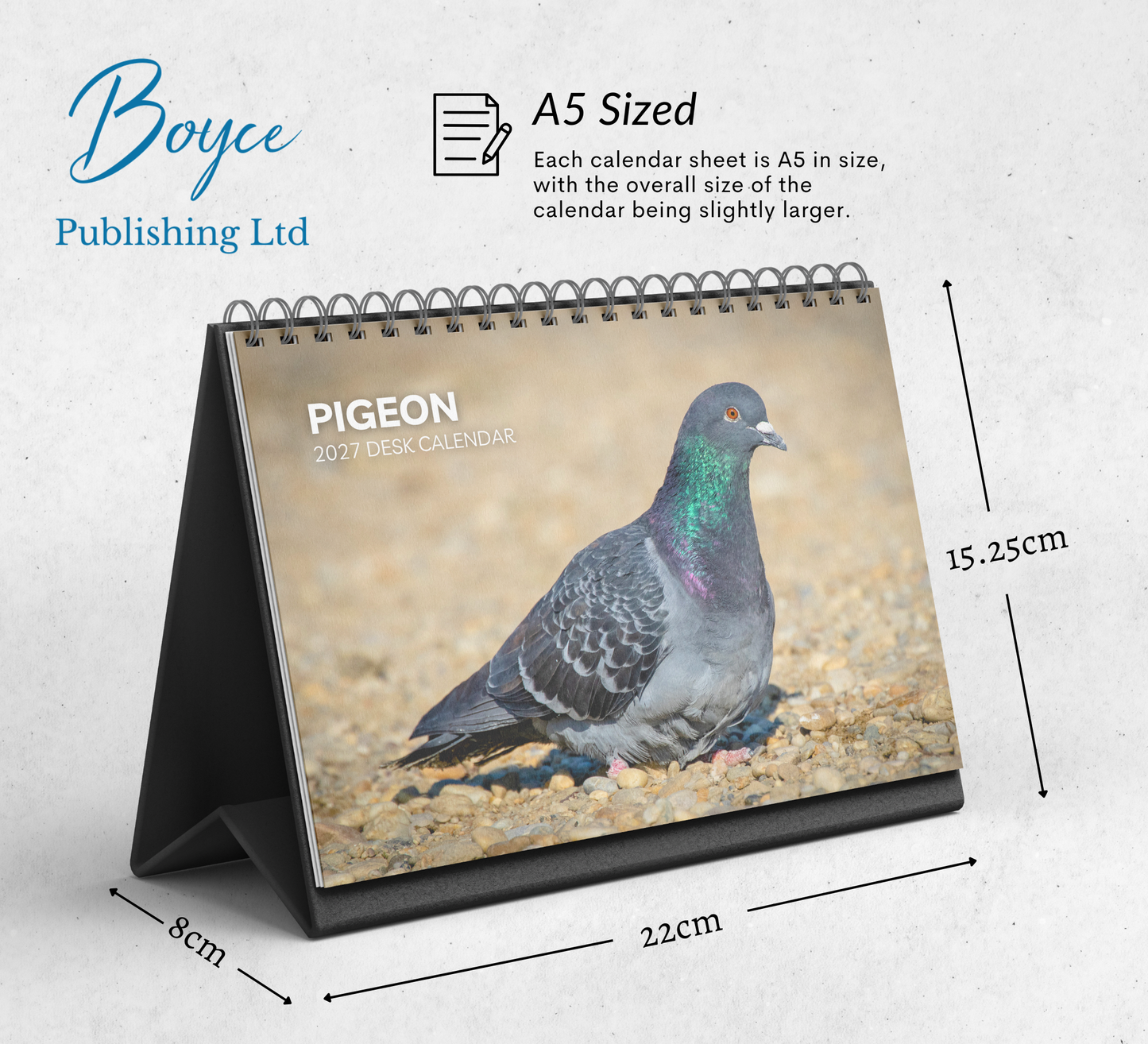 Pigeon Desk Calendar 2027-2028