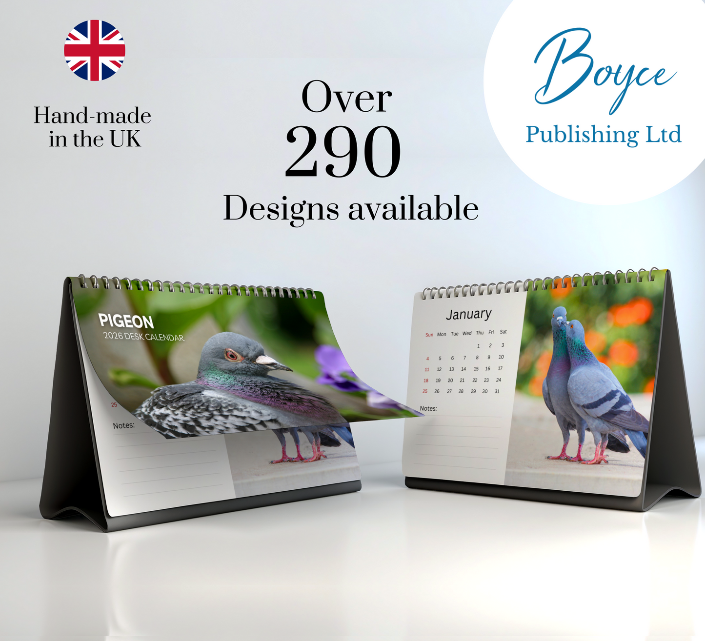 Pigeon Desk Calendar 2026-2027