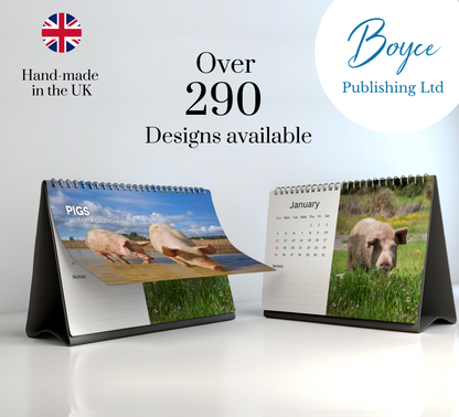 Pig Desk Calendar 2026-2027