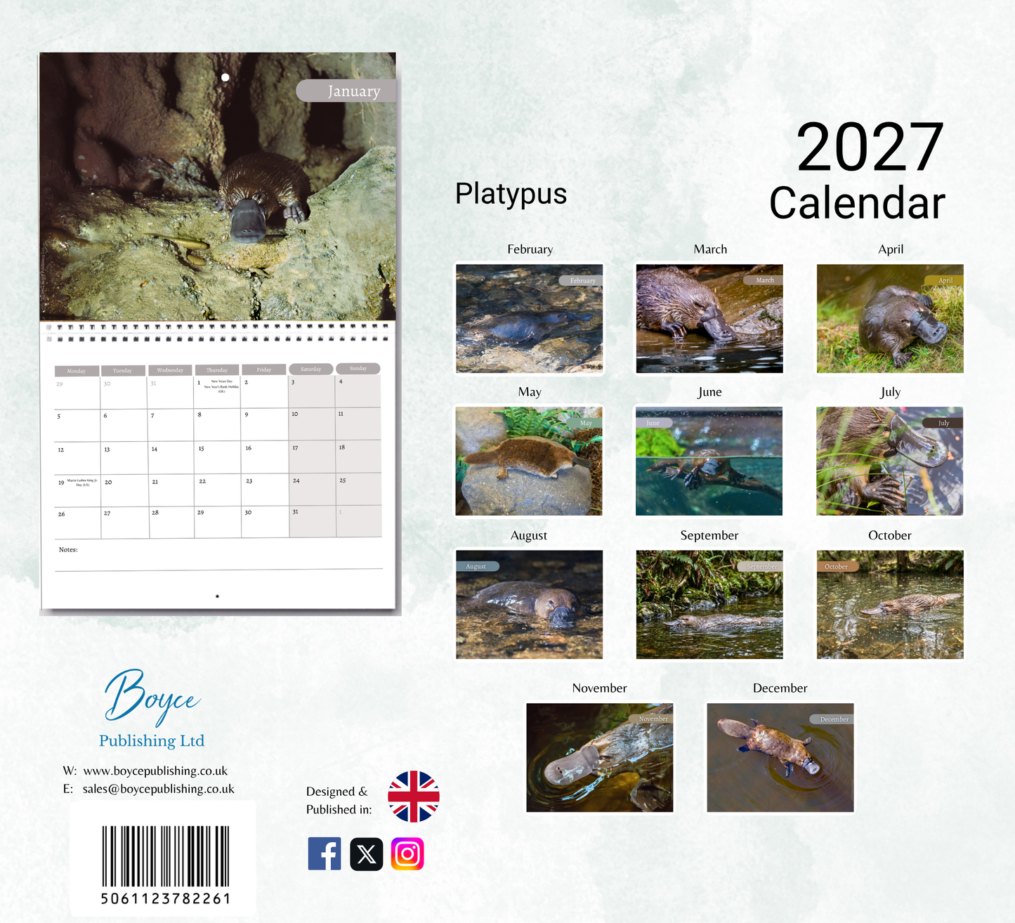 Platypus Calendar 2027