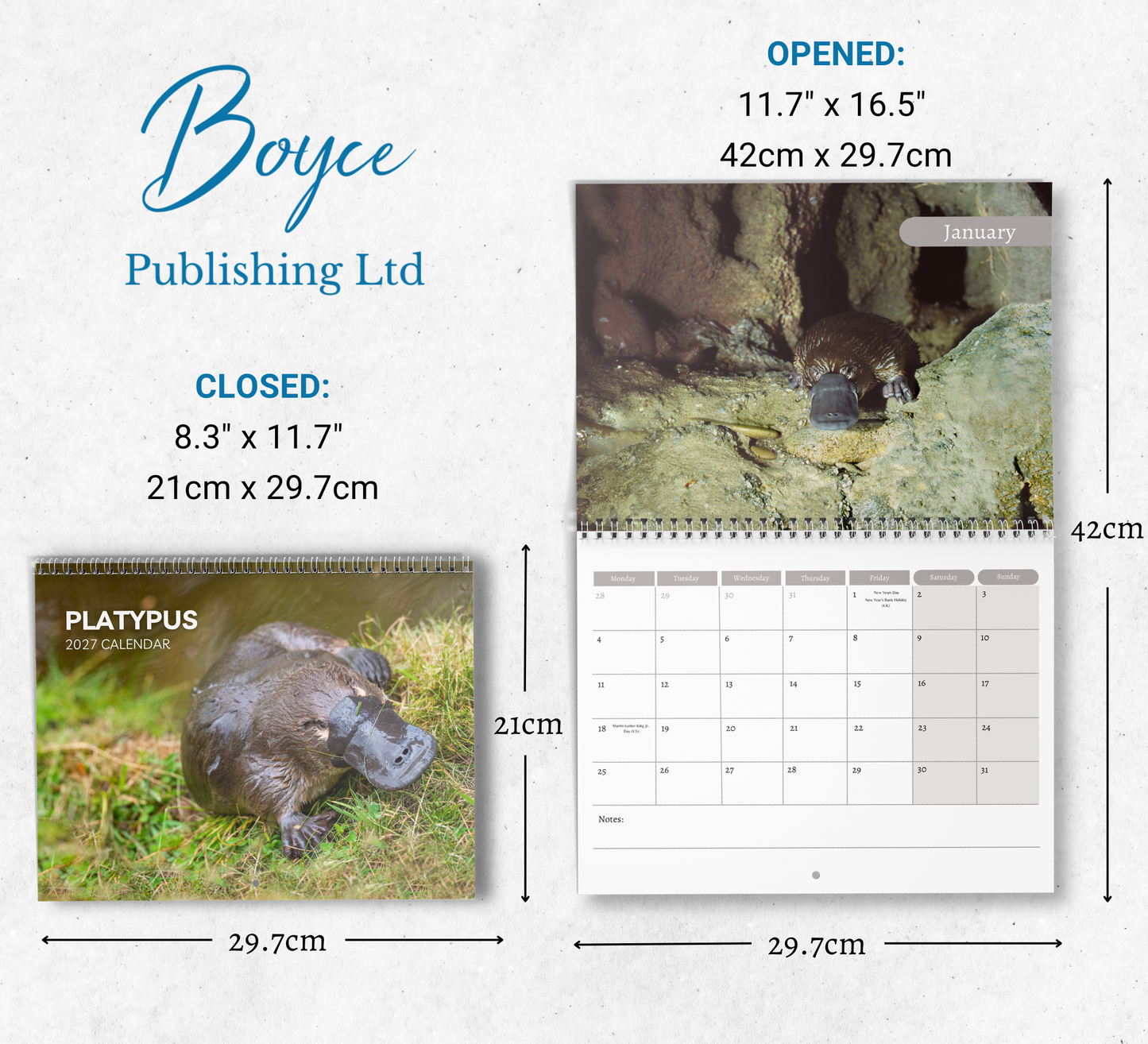 Platypus Calendar 2027