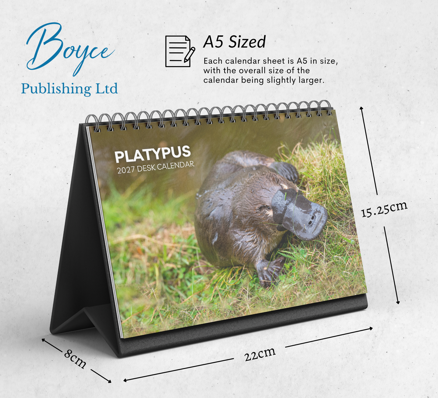 Platypus Desk Calendar 2027-2028