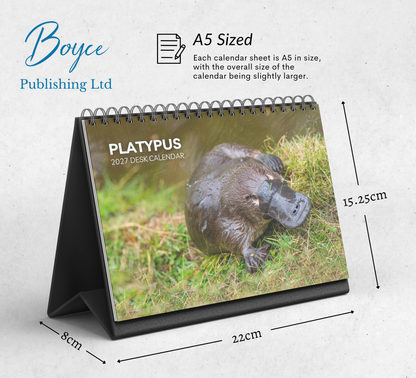 Platypus Desk Calendar 2027-2028