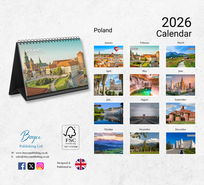Poland Desk Calendar 2026-2027