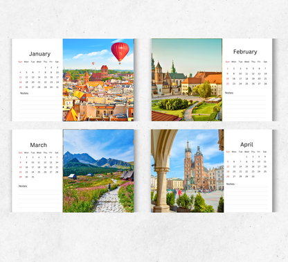 Poland Desk Calendar 2026-2027