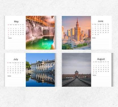 Poland Desk Calendar 2026-2027