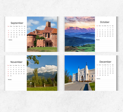 Poland Desk Calendar 2026-2027